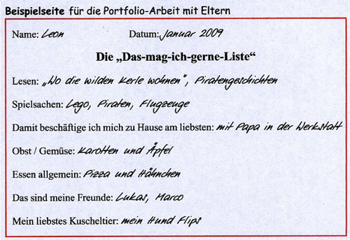 Das mag ich gerne-Liste